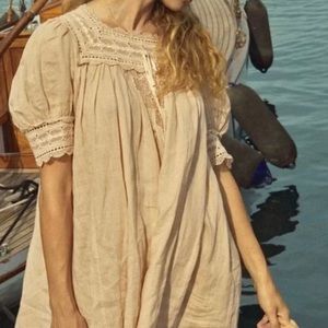 NWT~ DOEN Navan Dress ~ XS~ Nutmilk” (Natural/white)